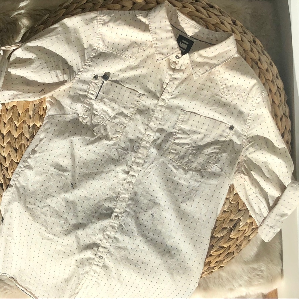 G-Star beige Button Down shirt  -XS